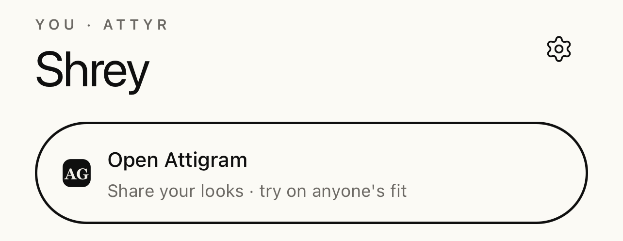 The Open Attigram entry — share your looks, try on anyone's fit