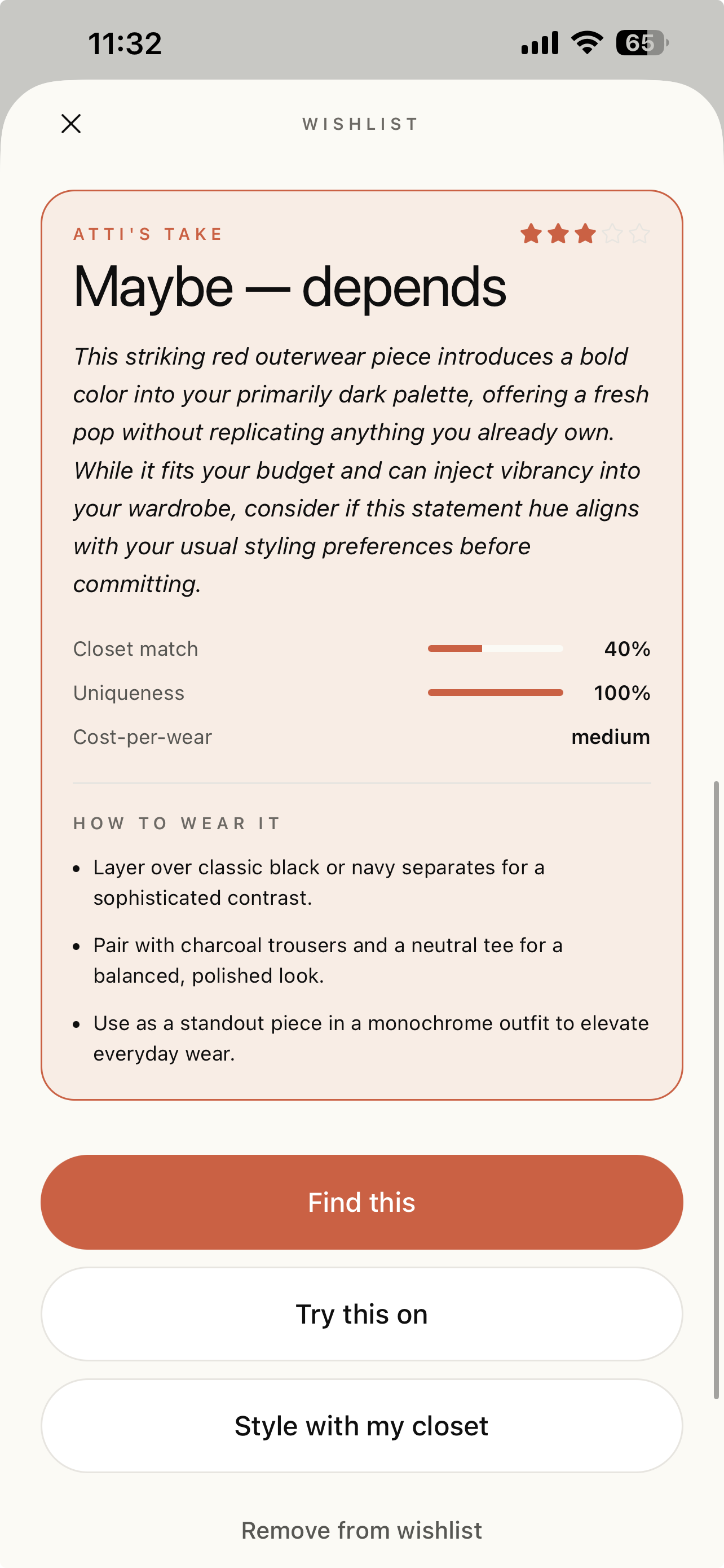 Pairing breakdown for the candidate piece